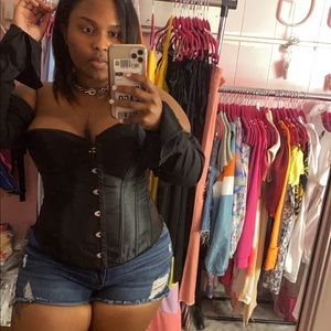 Black corset top